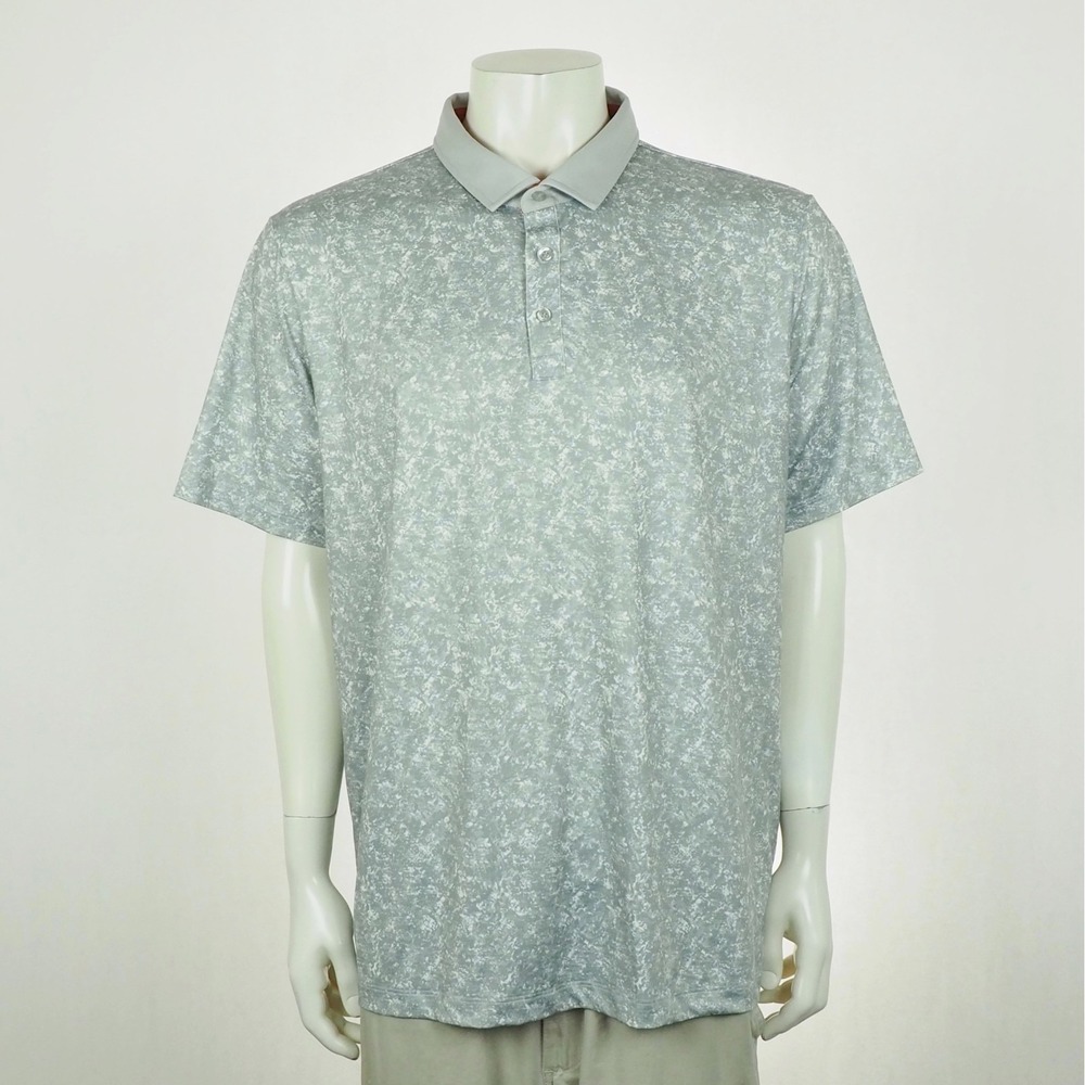Redvanly Cannon Golf Polo Shirt Mens 2XL XXL Heather Gray Performance Blend